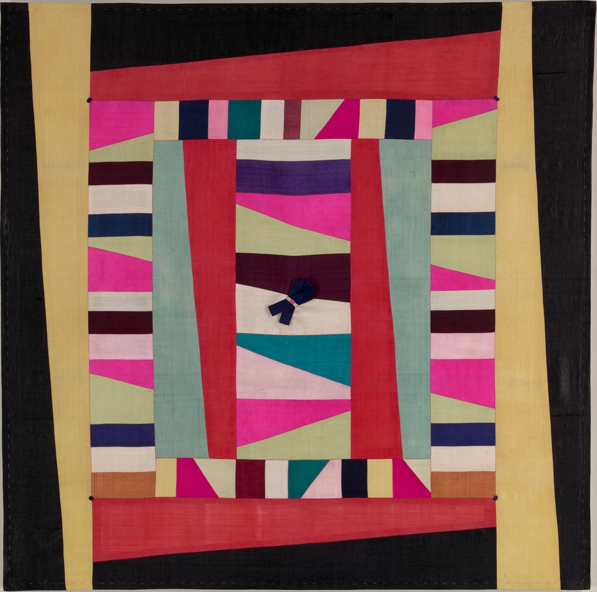 Traditional Korean jogakbo patchwork wrapping cloth, made of many distinct fabric pieces stitched into one whole